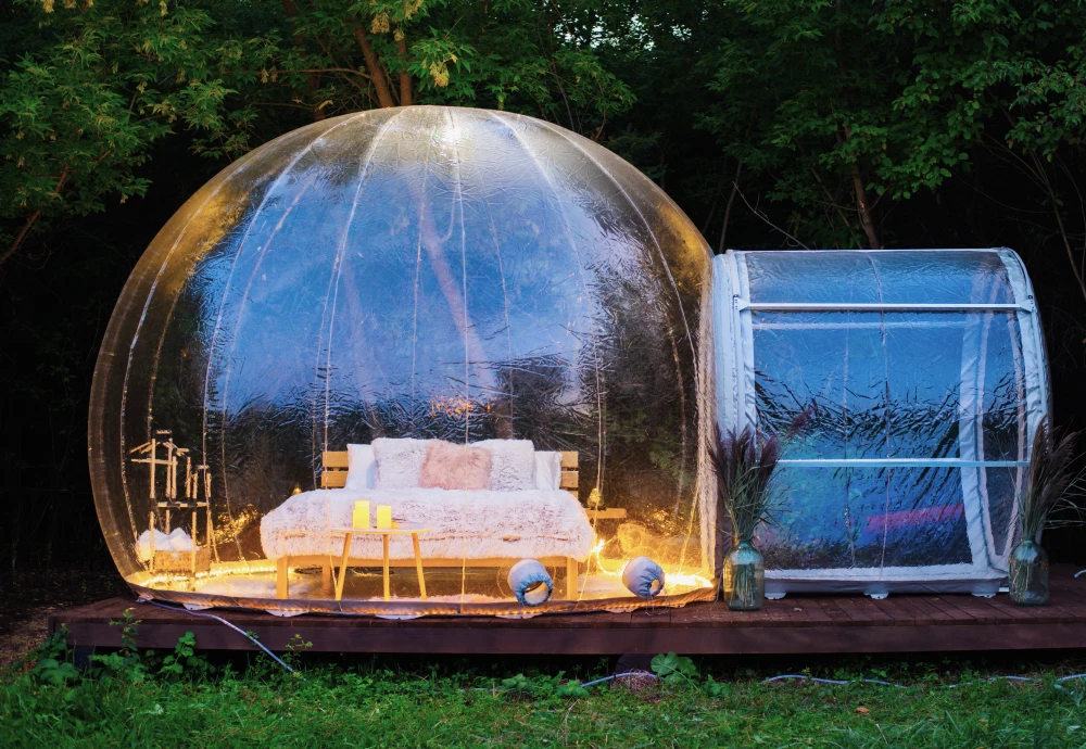 bubble tent date night